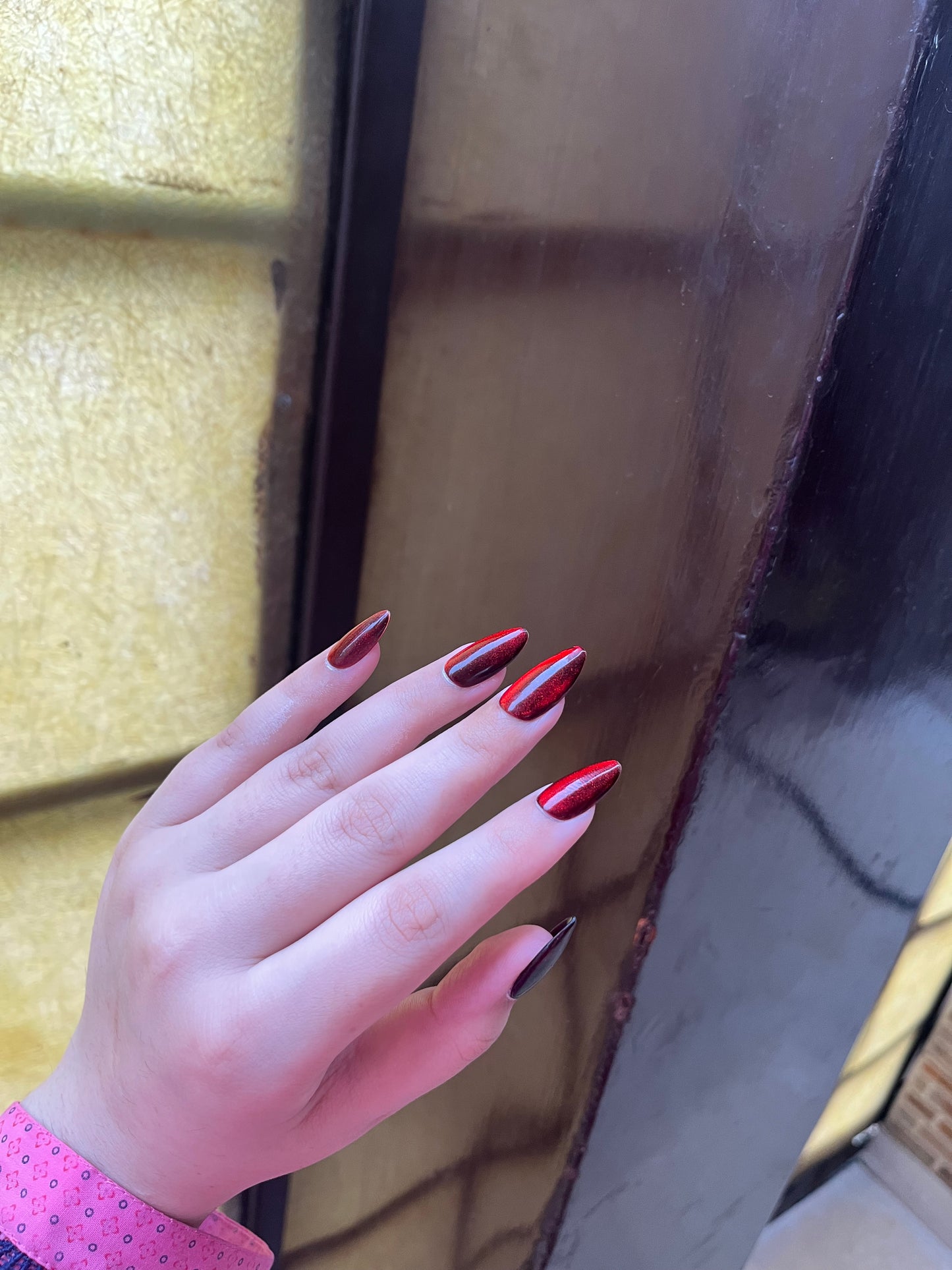 Ruby red cat eye