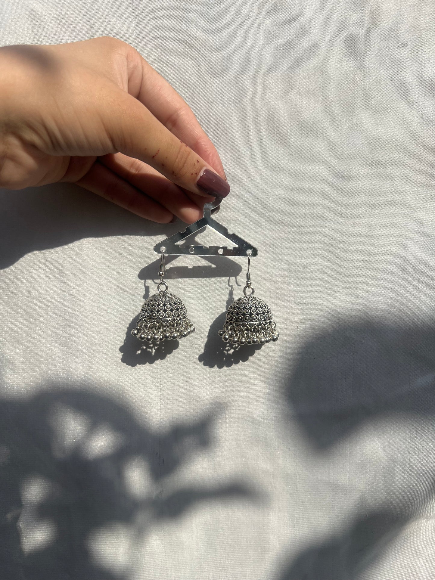 Silver jhumki