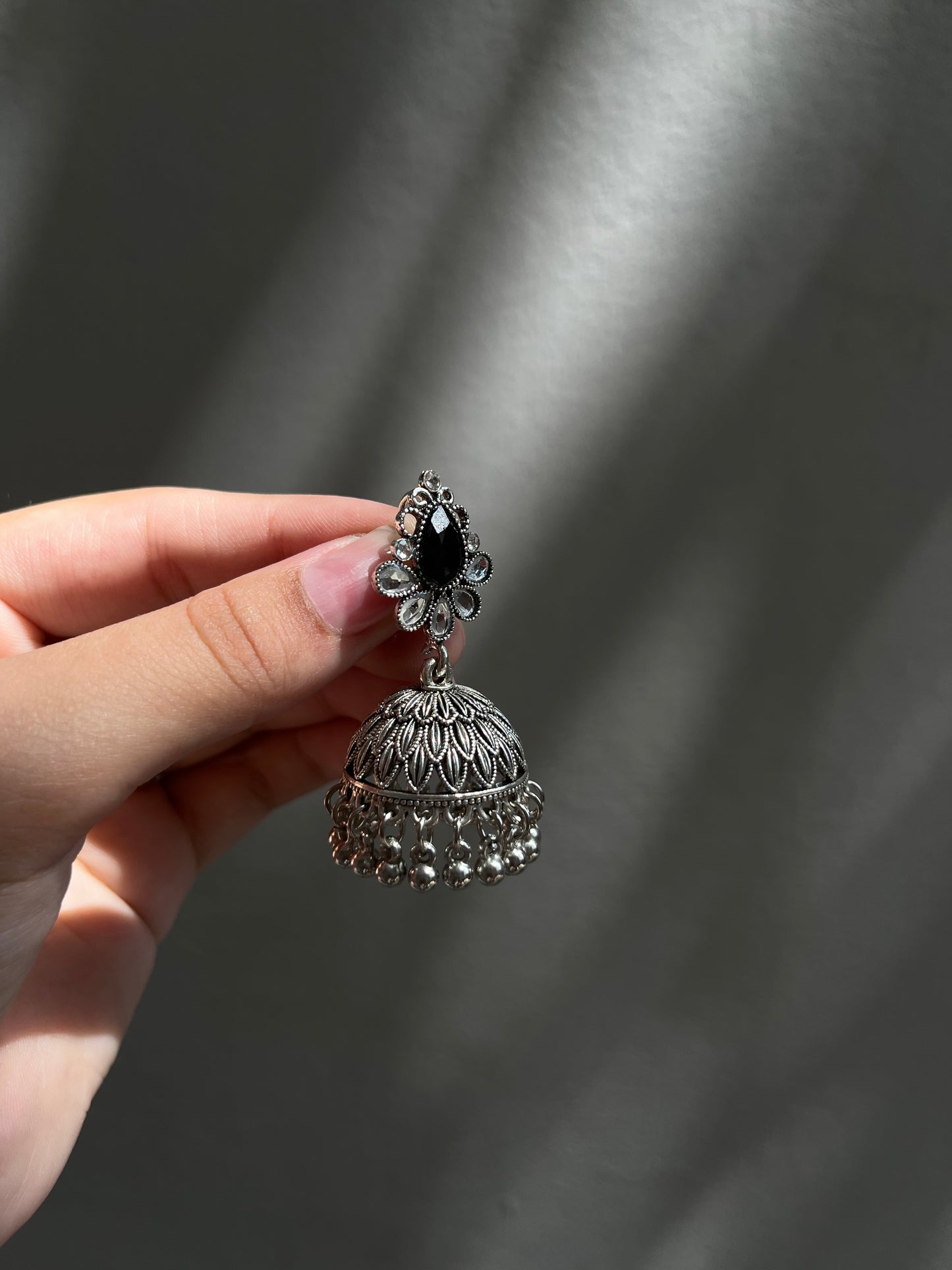 Black stone jhumkay