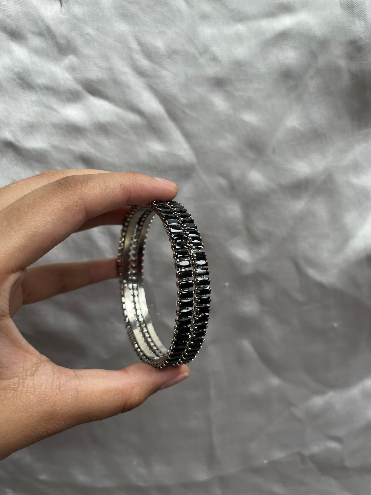 2*6 2 black bangle set
