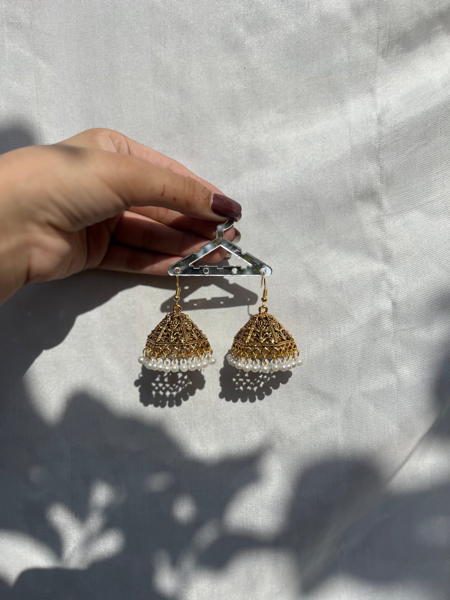 Golden jhumkay