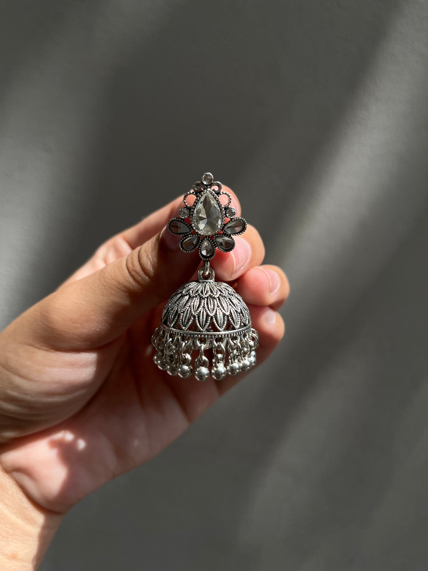 White stone jhumkay