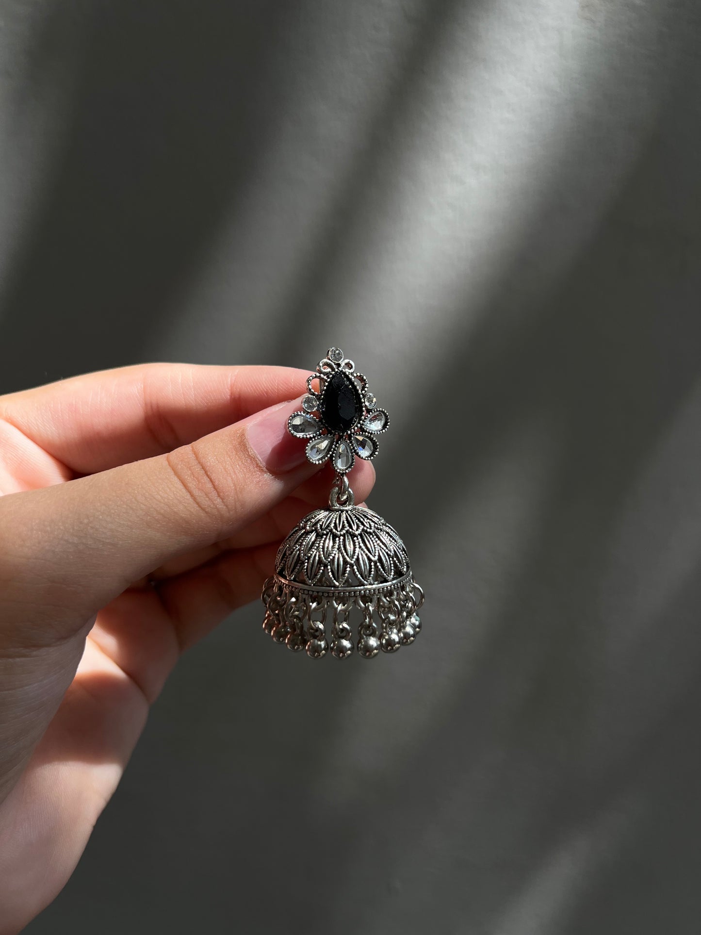Black stone jhumkay