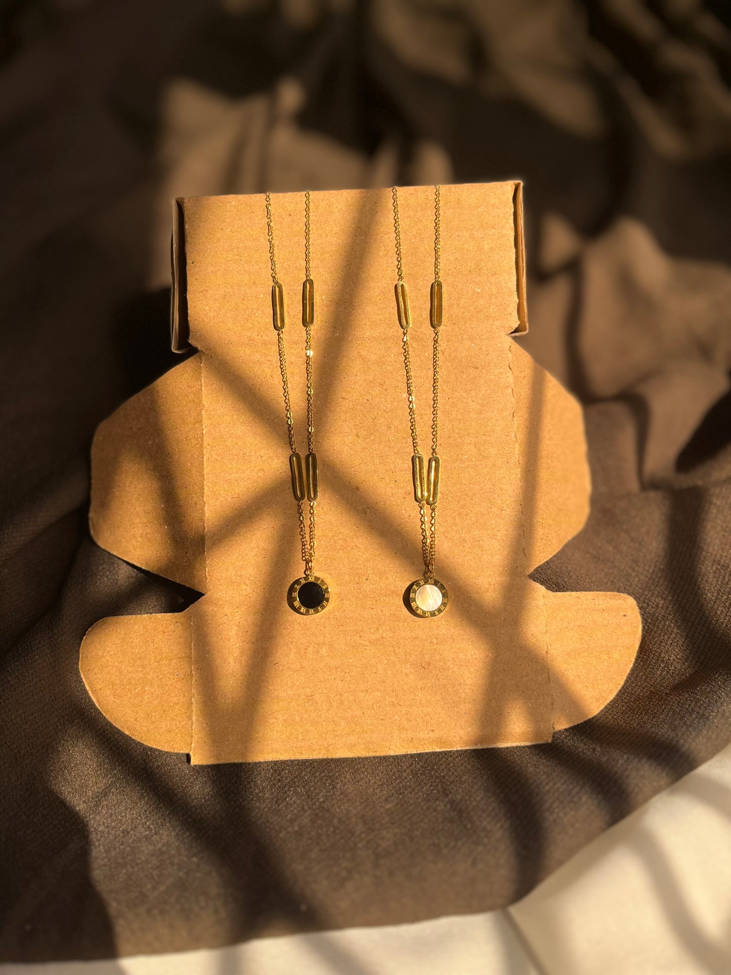 Double sided stainless steel necklace