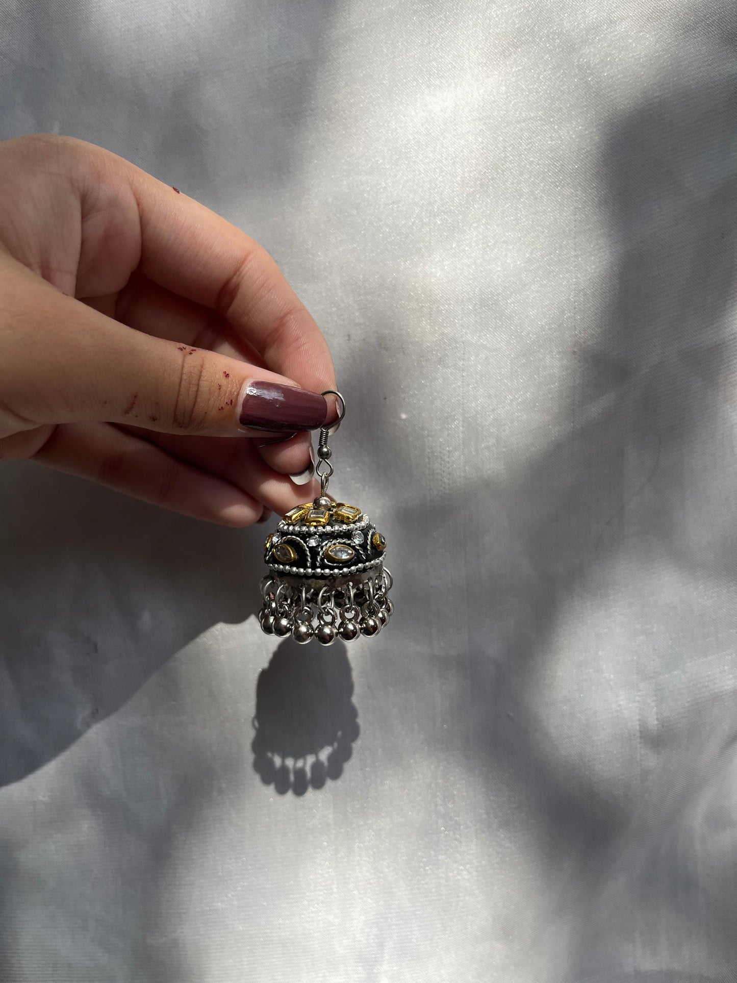 Golden black jhumki