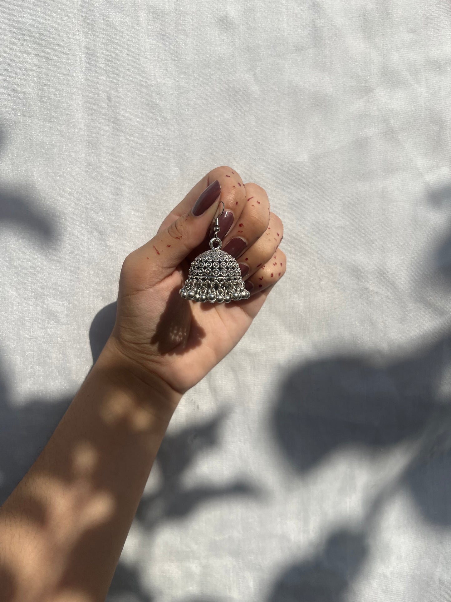 Silver jhumki