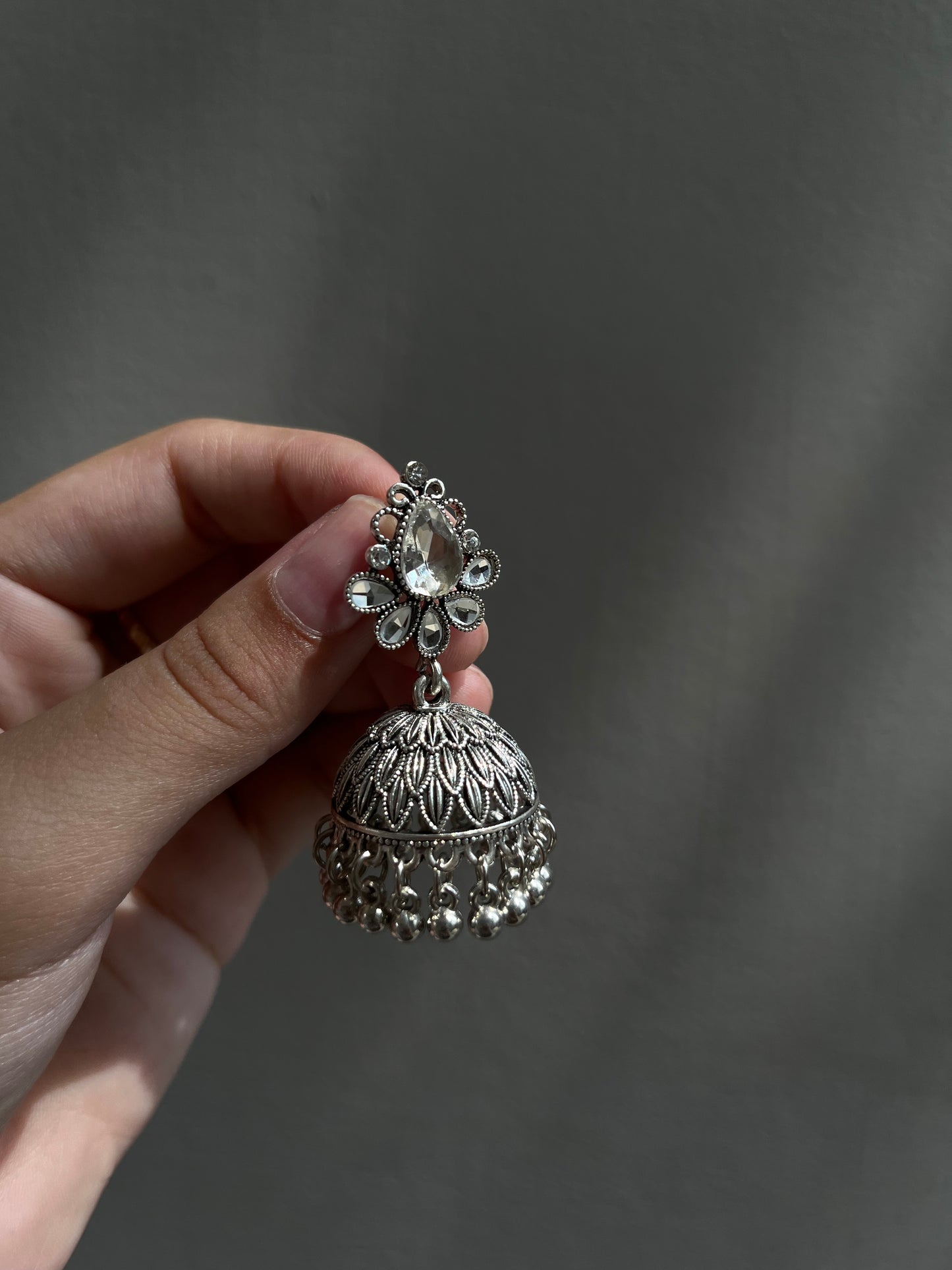 White stone jhumkay
