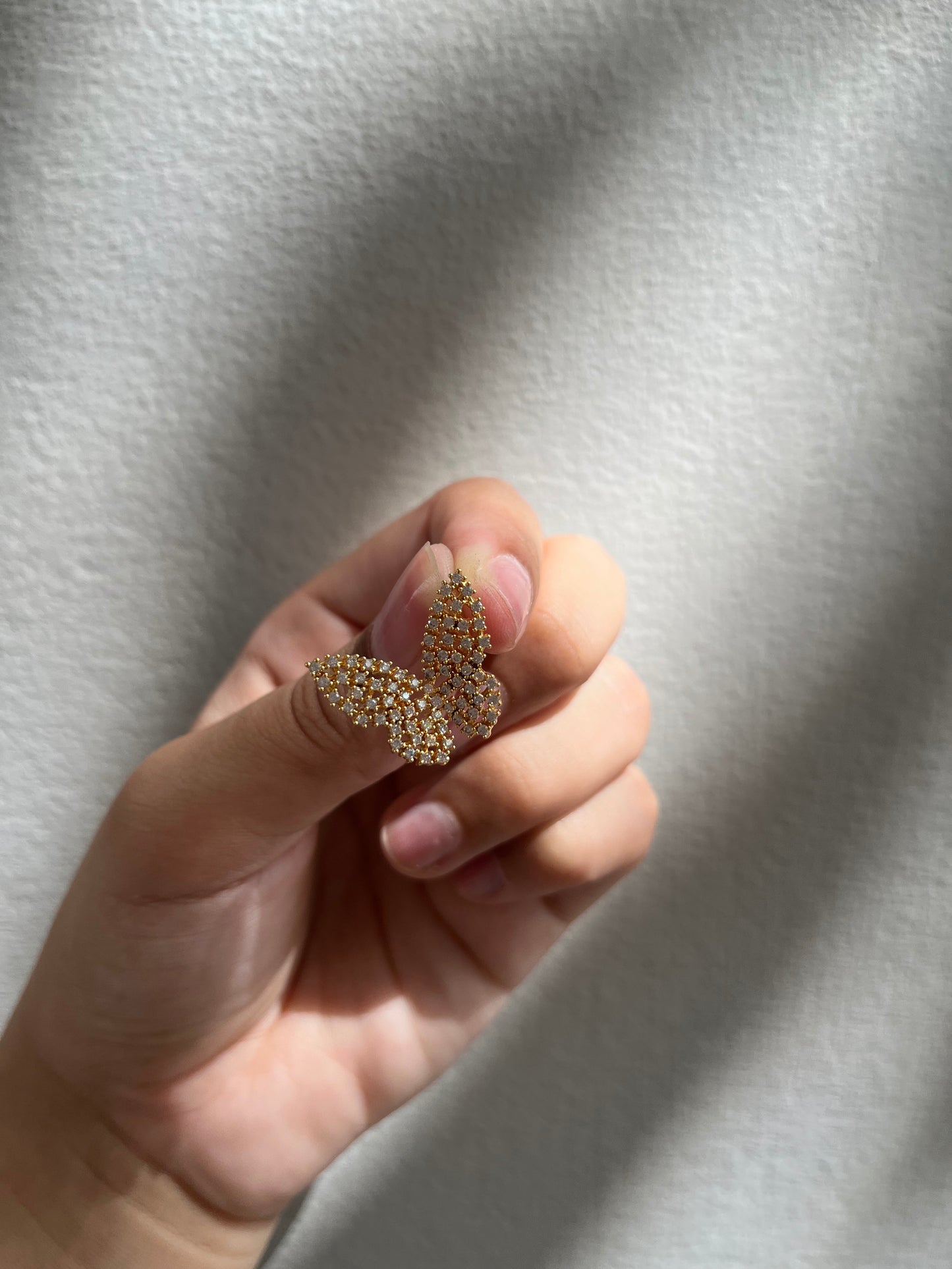 Golden butterfly earpieces