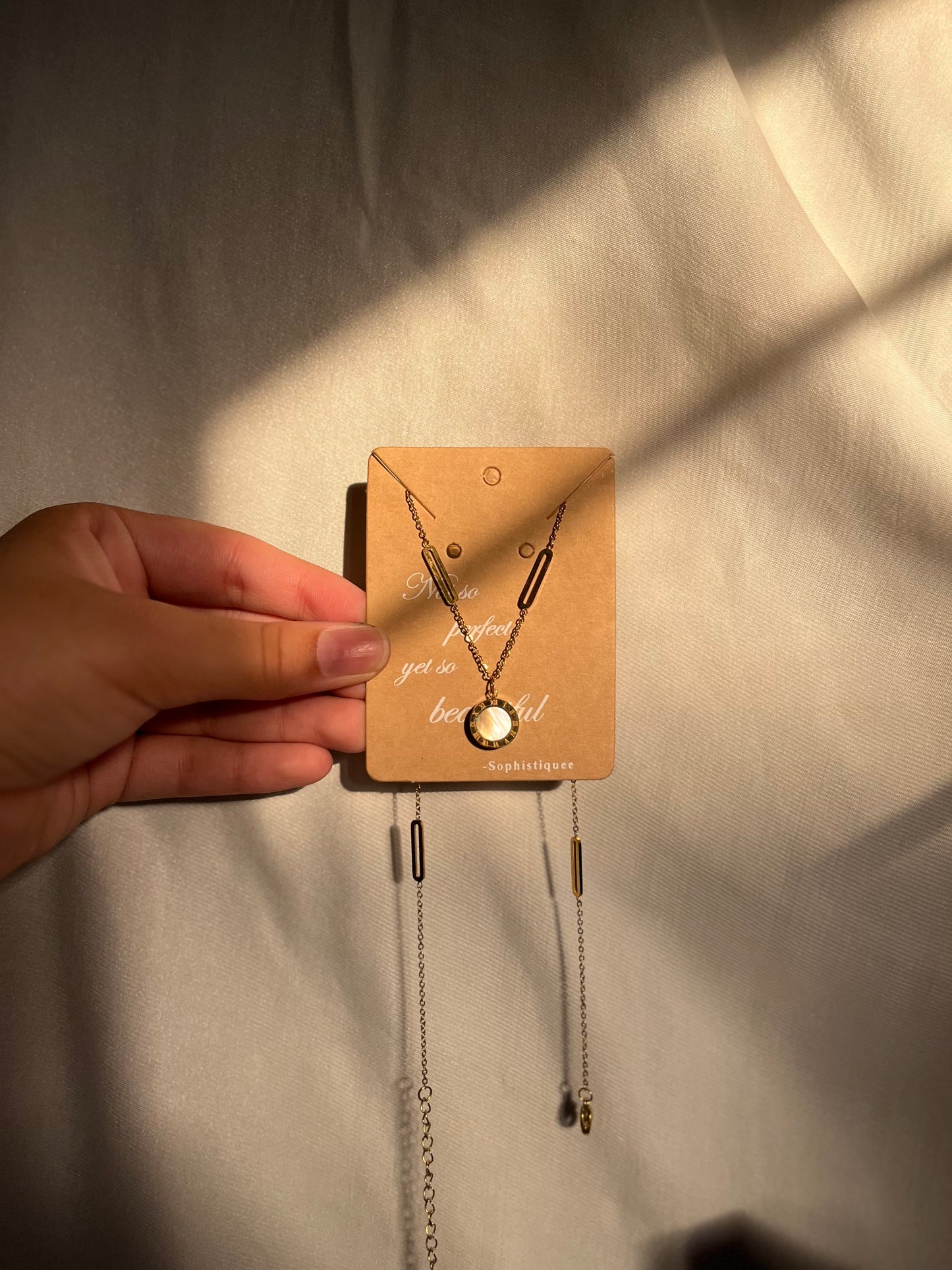 Double sided stainless steel necklace
