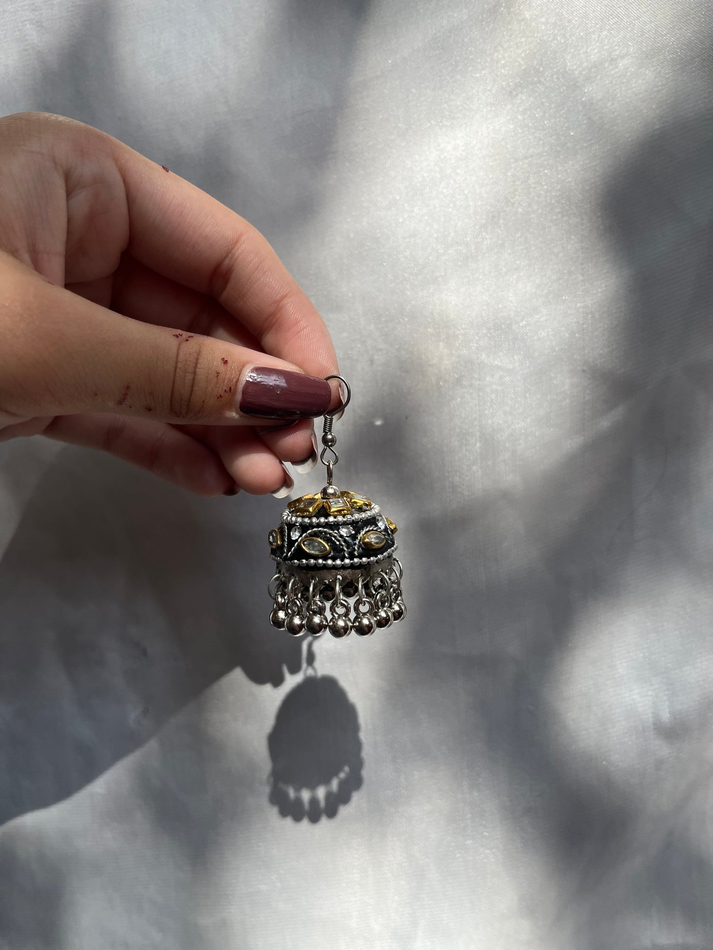 Golden black jhumki