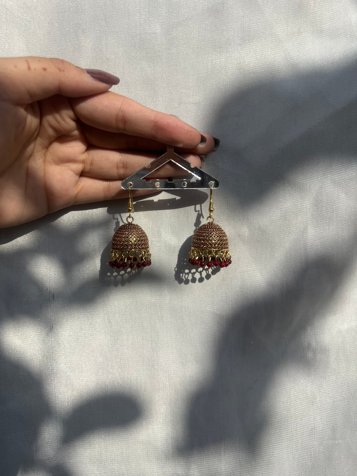 Maroon jhumki