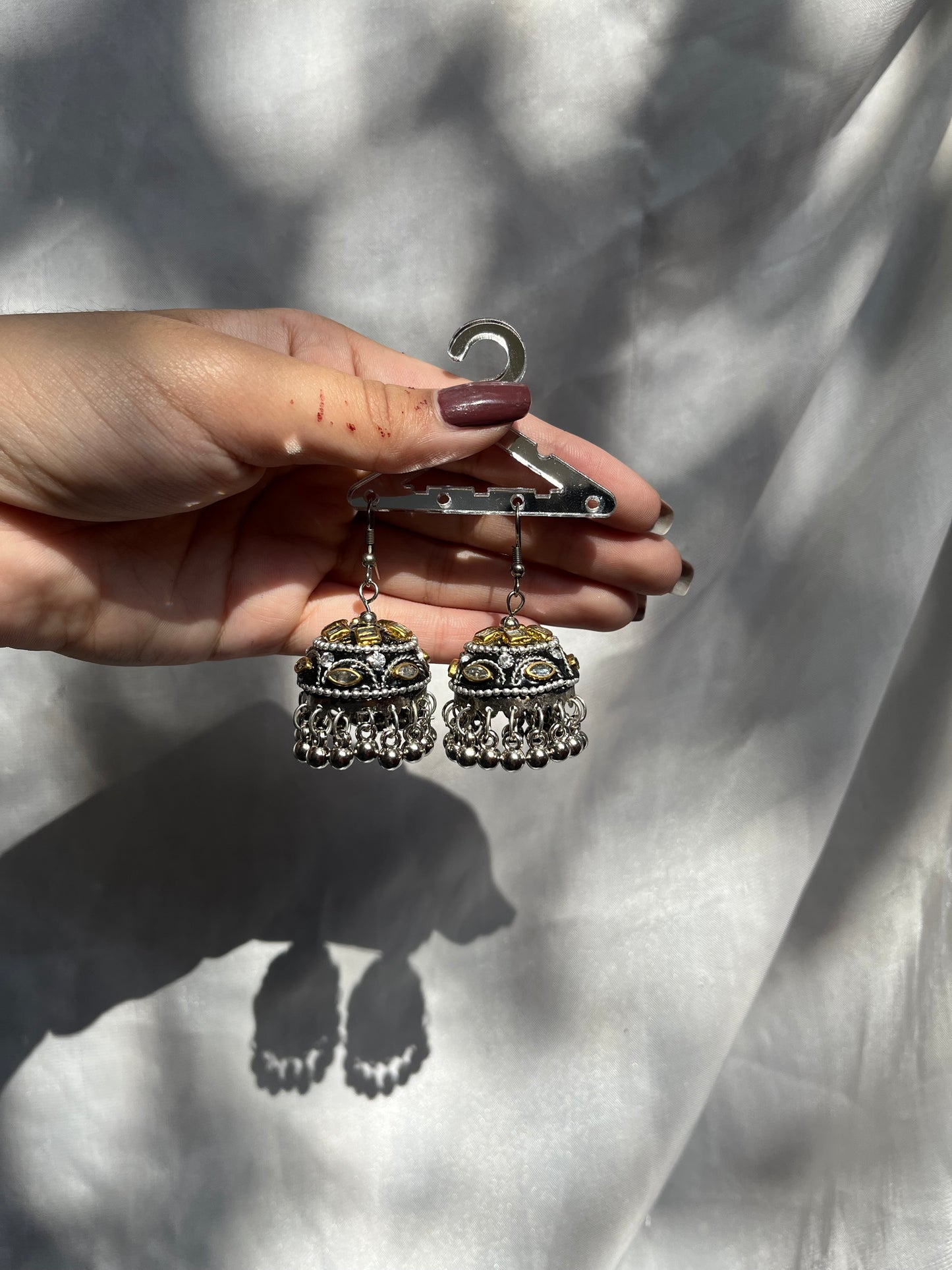 Golden black jhumki