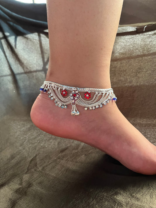 traditional coloured anklet (single piece)