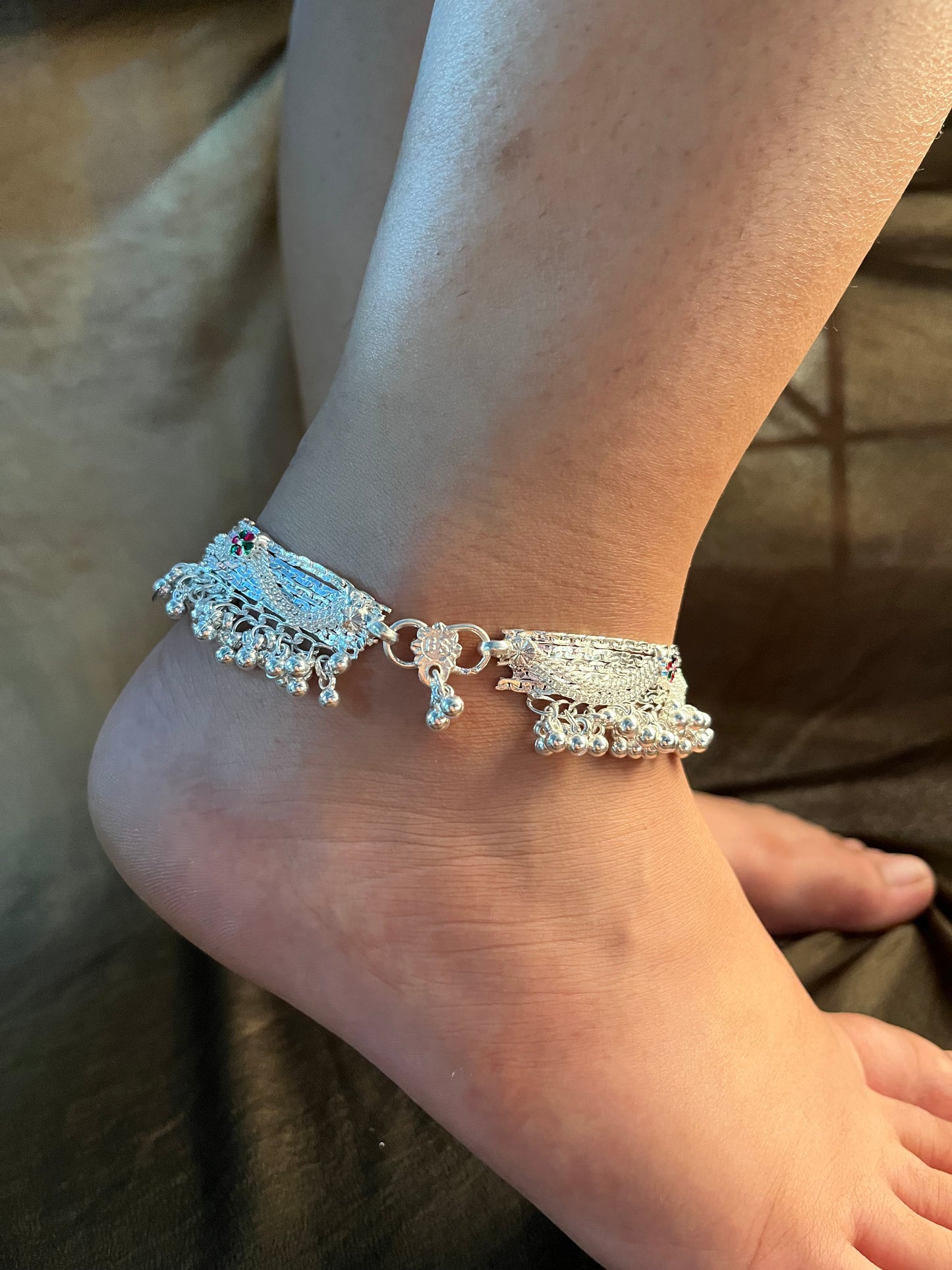 coloured ghungroo anklet (single piece)