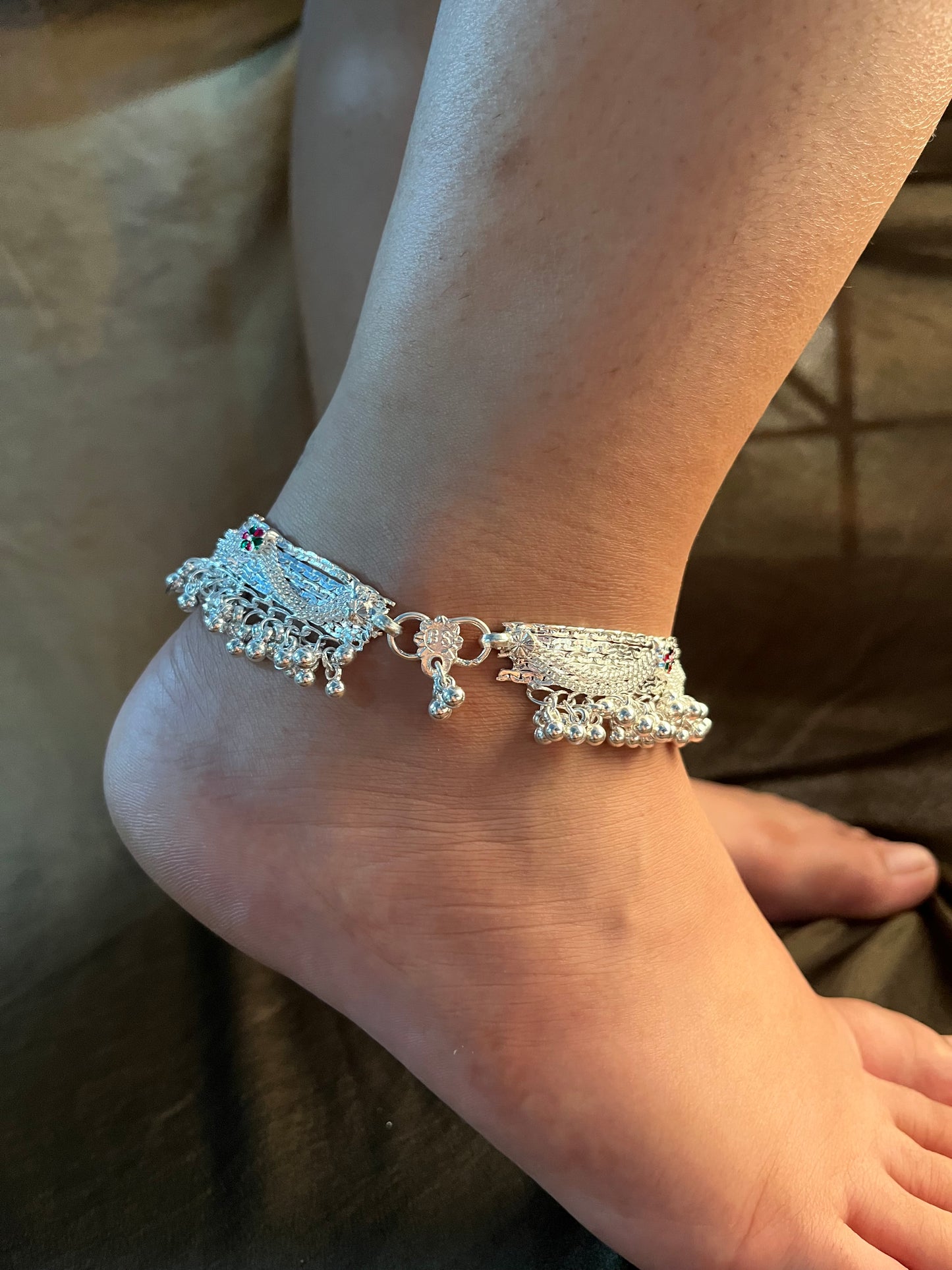 coloured ghungroo anklet (single piece)