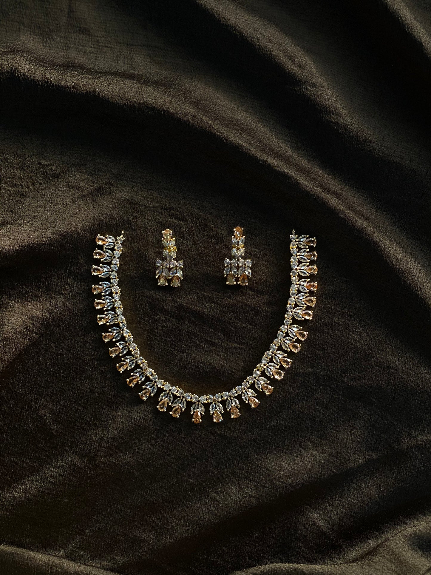 Rose Gold rhodium plated 1Krt set