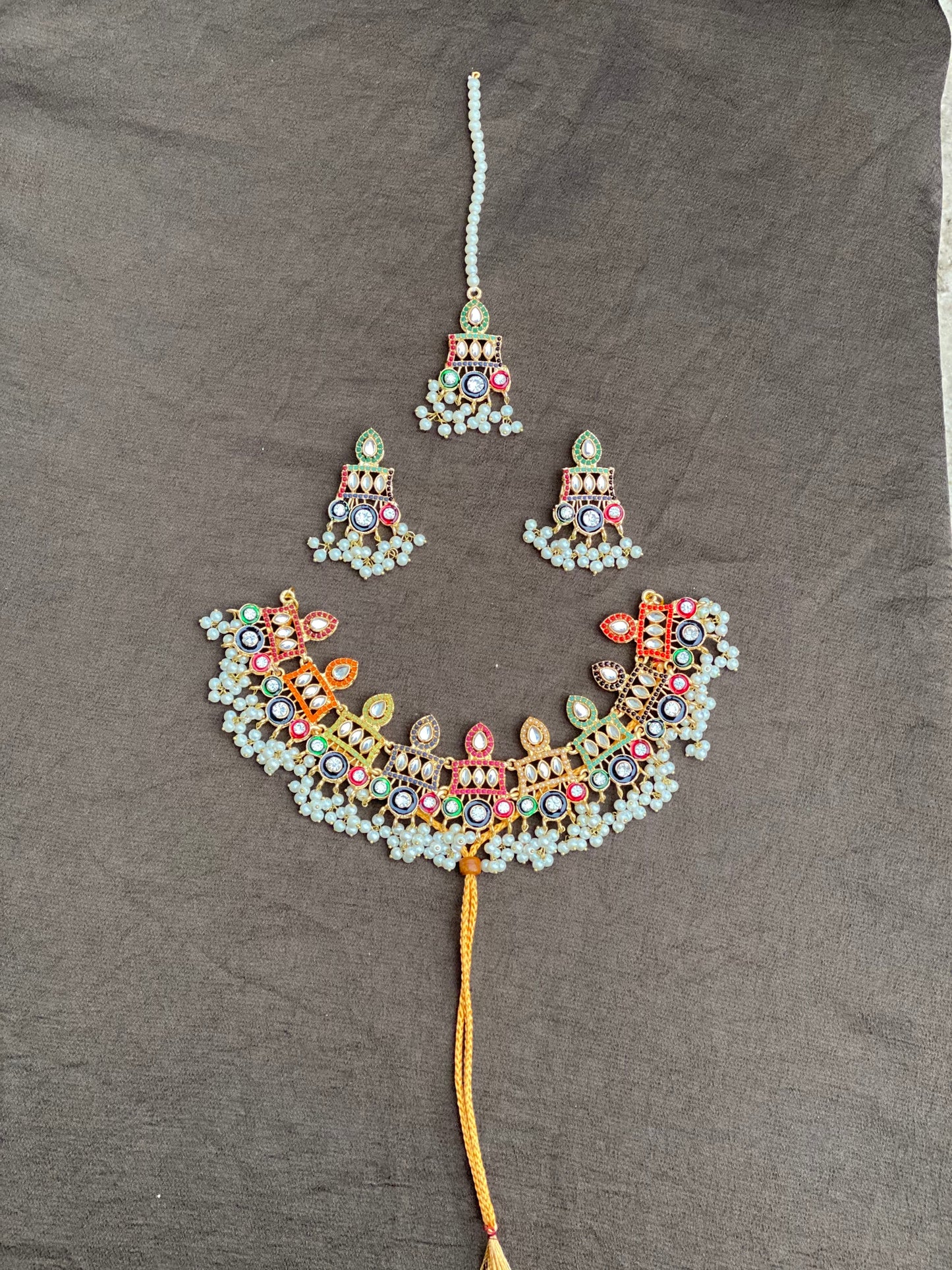 Nauratan 4 Piece Necklace Set