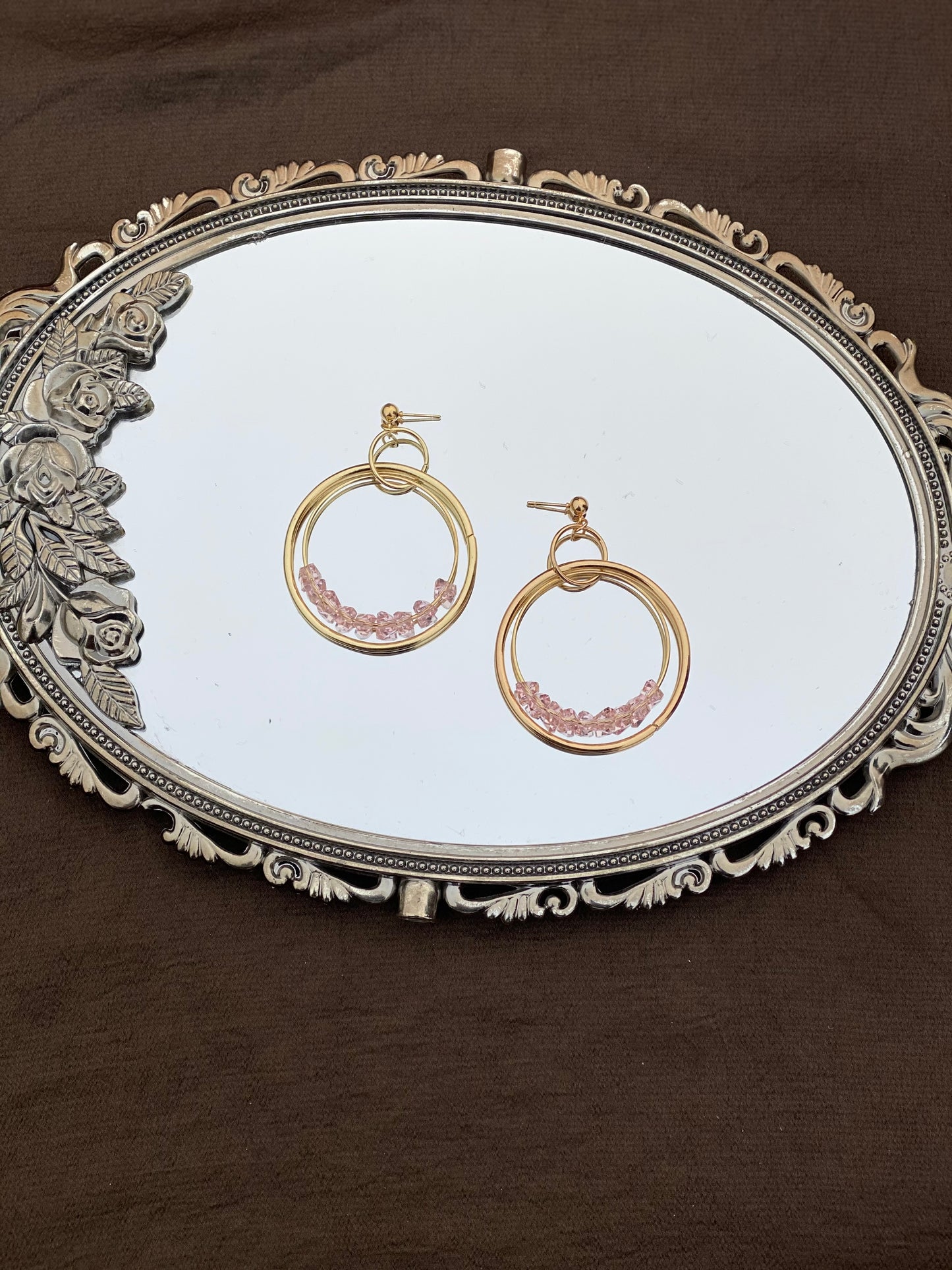 Pearled Hoops