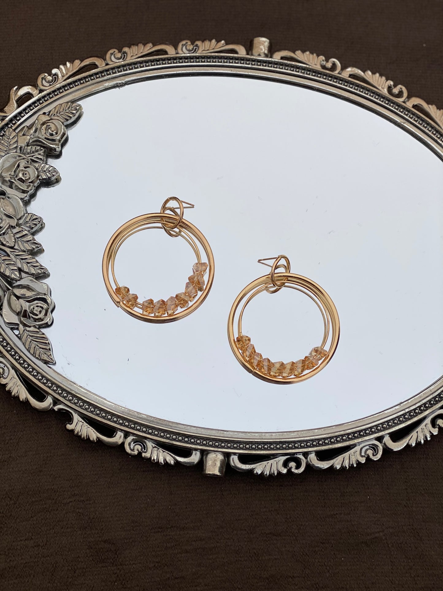 Pearled Hoops