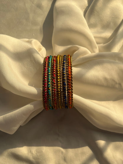 Coloured bangle set- single set