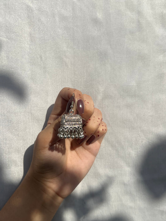 Silver jhumki