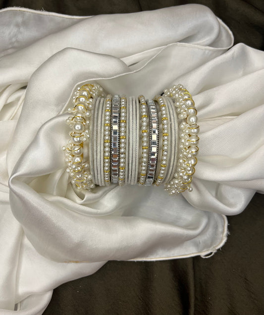 White bangle set