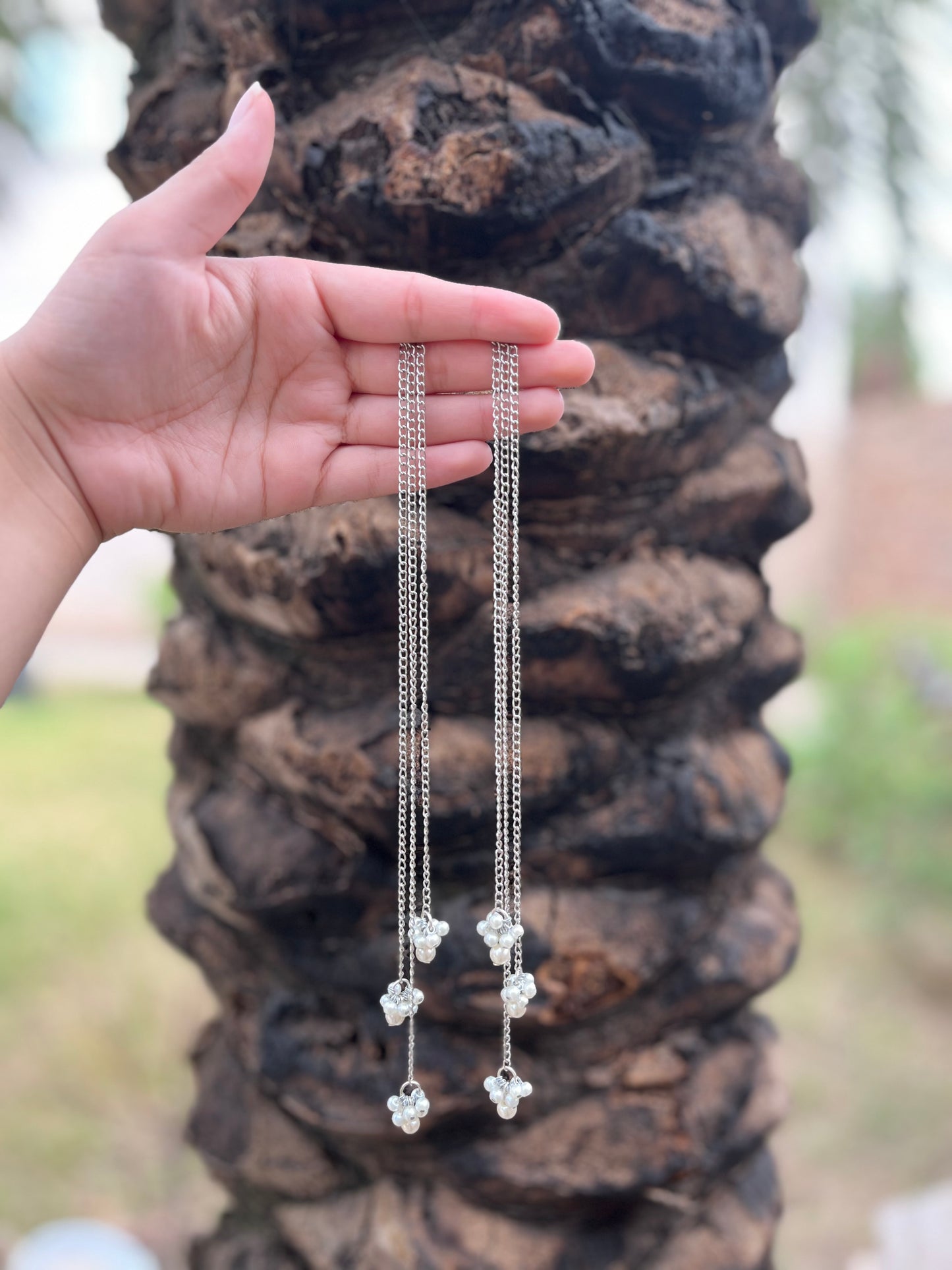 Silver hangings for earrings