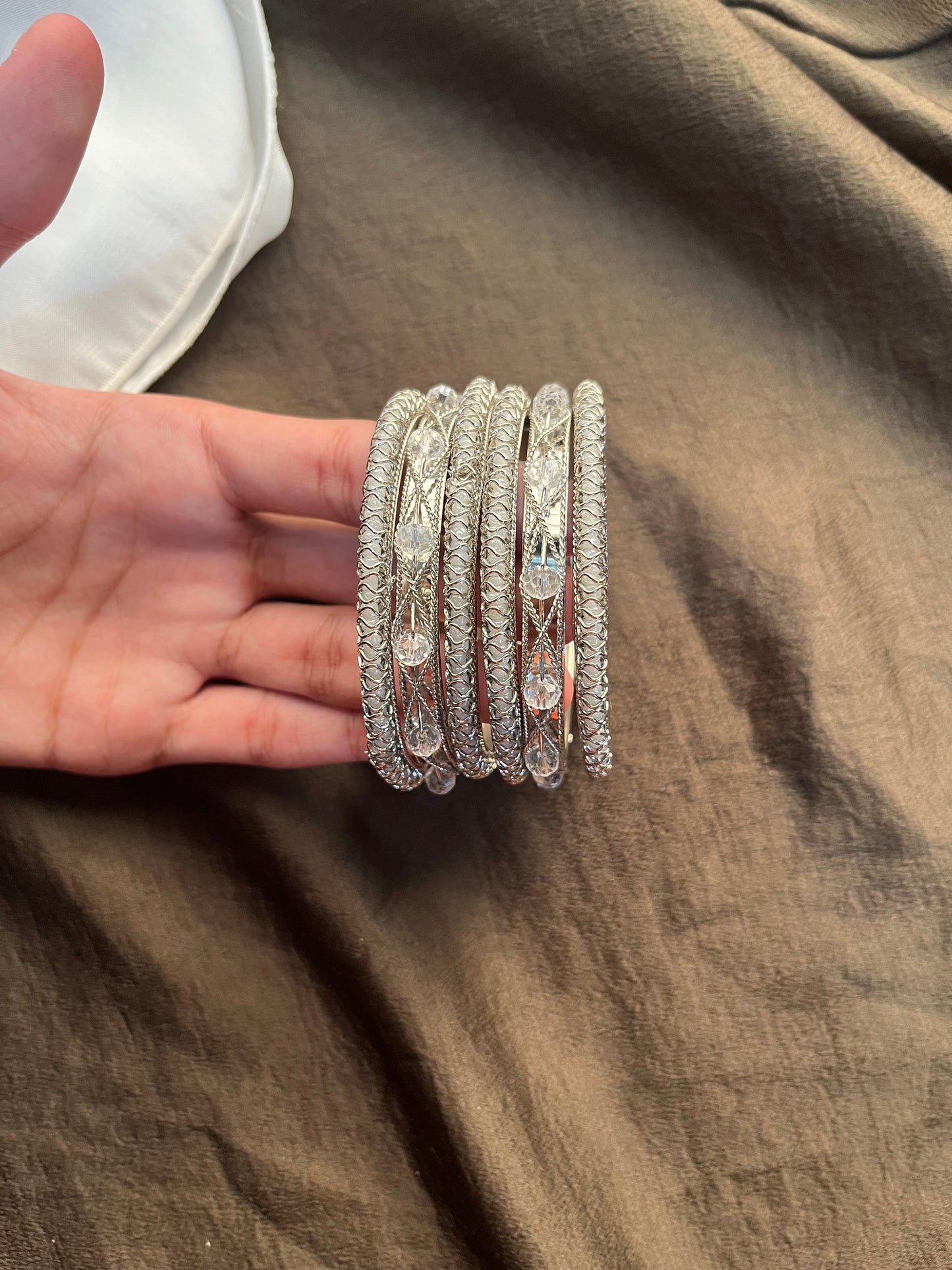 Pearl bangle set of 6