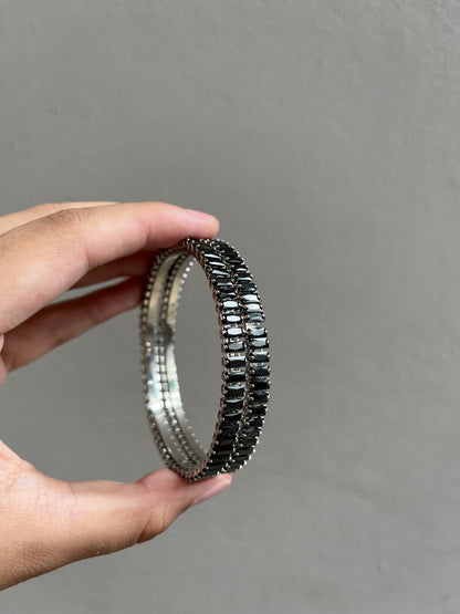 2*6 2 black bangle set
