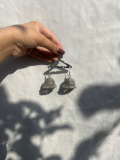 Silver jhumki