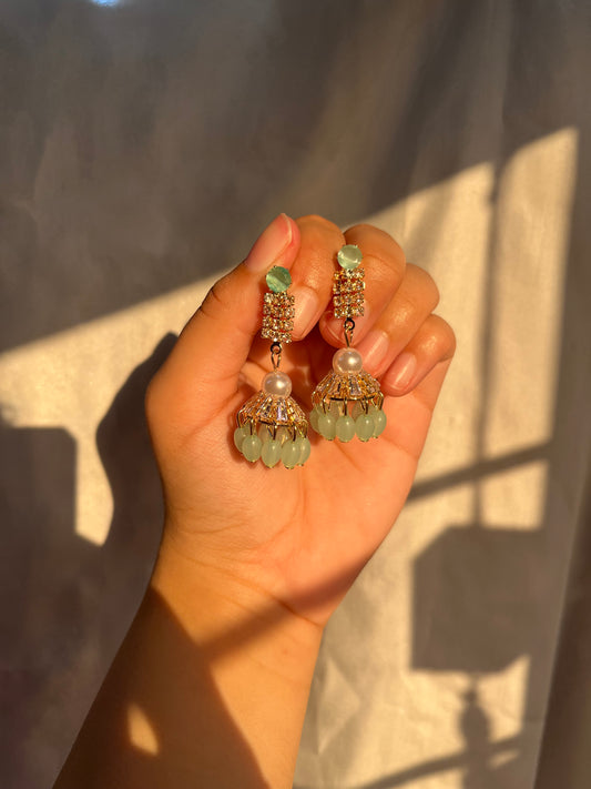 Mint green earrings