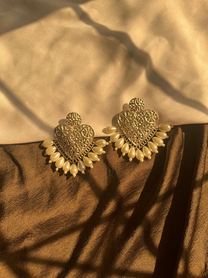 Oversized heart earrings