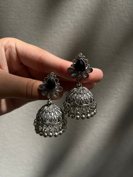 Black stone jhumkay