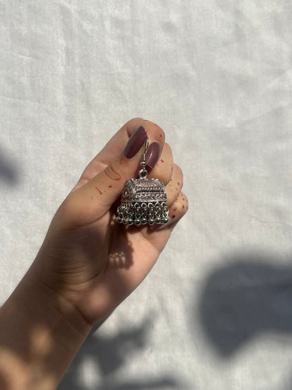 Silver jhumki