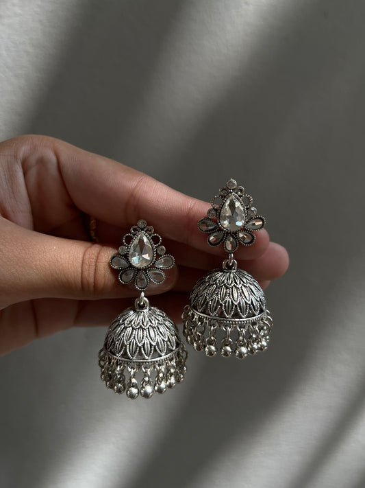 White stone jhumkay