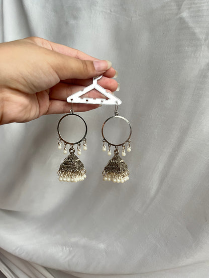 Silver bali jhumki