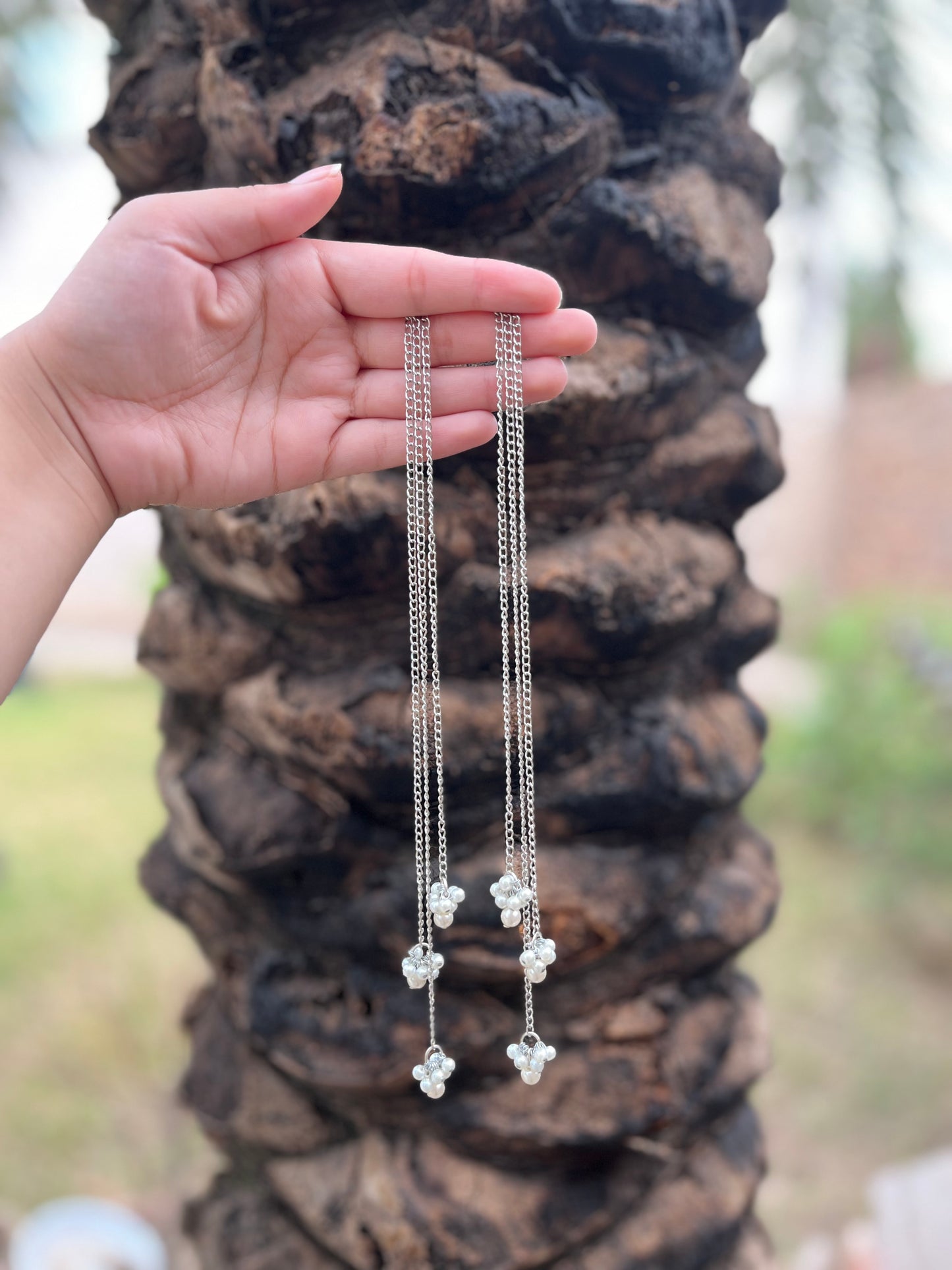 Silver hangings for earrings