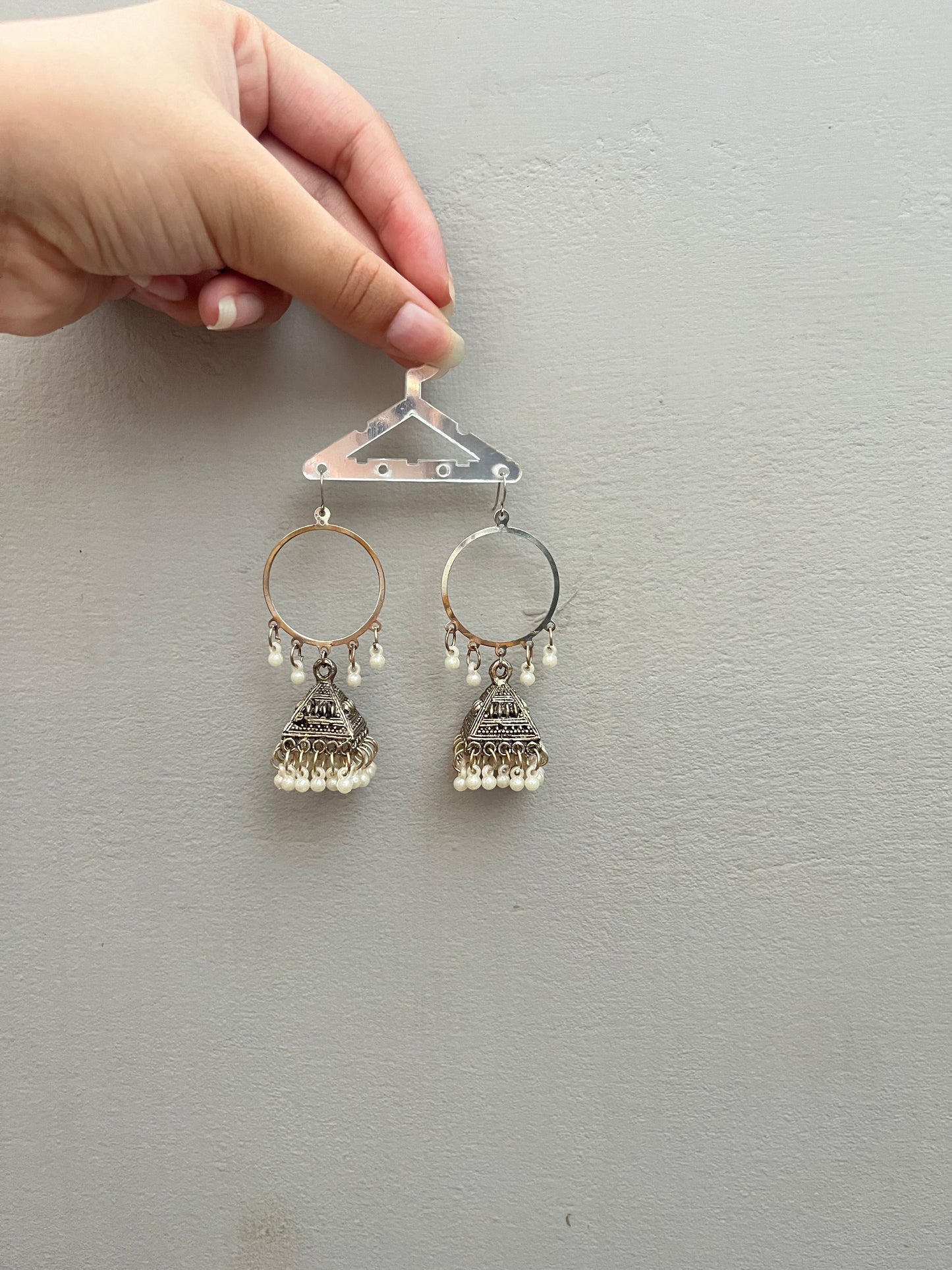 Silver bali jhumki