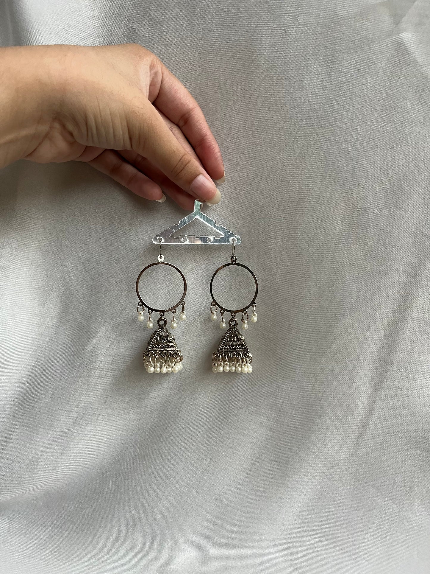 Silver bali jhumki