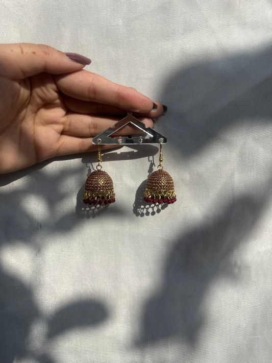 Maroon jhumki