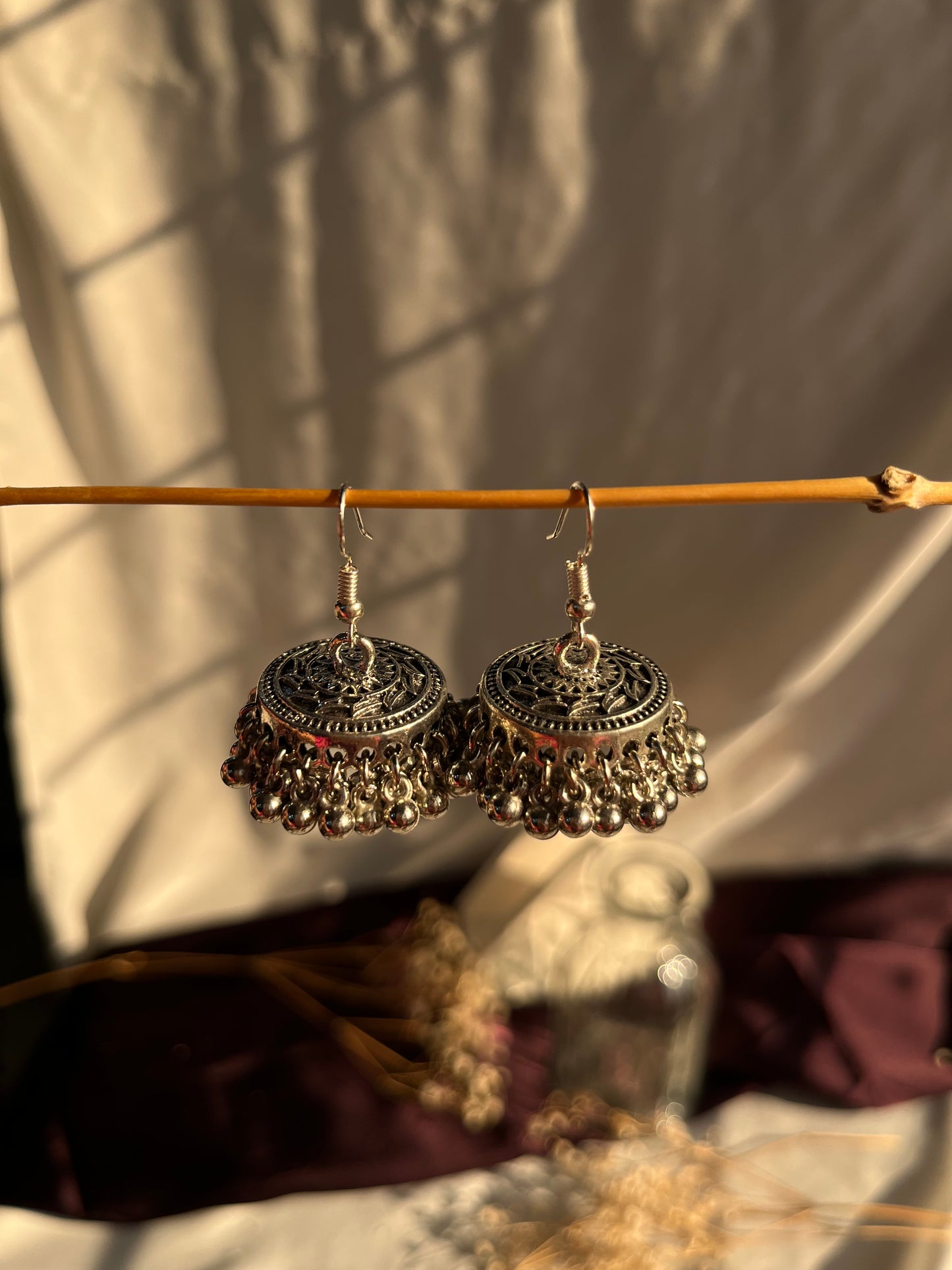 Silver Jhumkay
