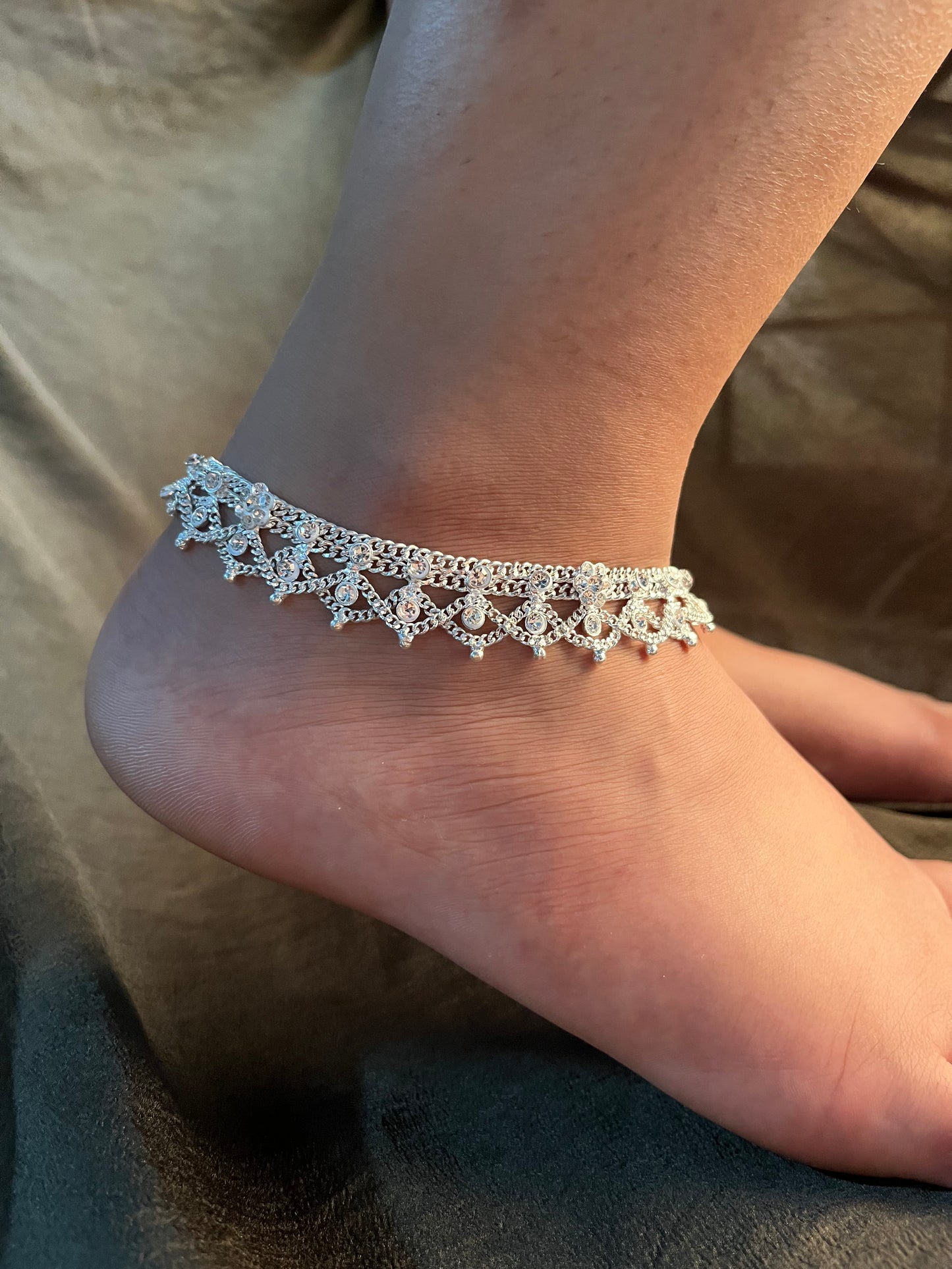 silver anklet (single piece)