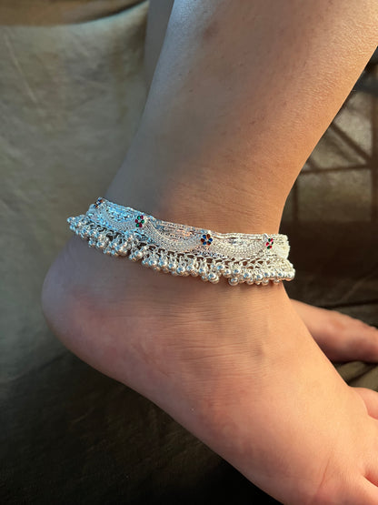 coloured ghungroo anklet (single piece)