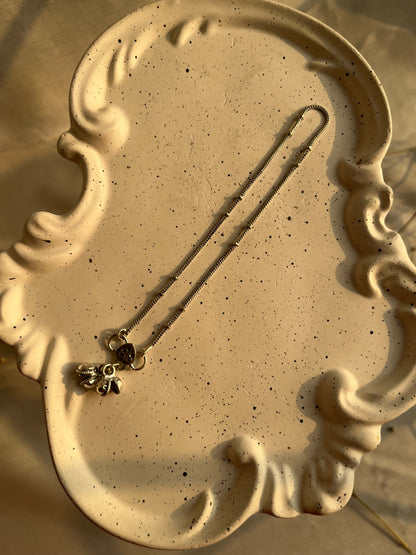Simple silver anklet - single piece