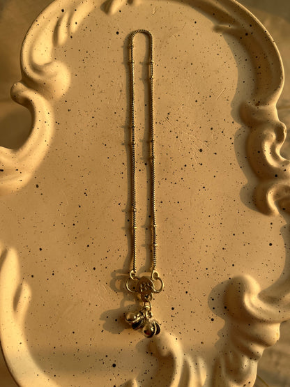 Simple silver anklet - single piece