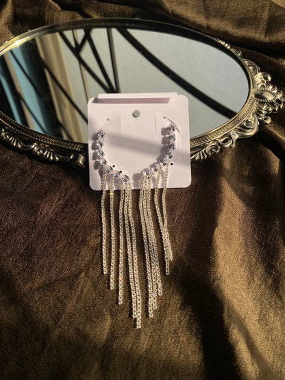 Silver Dangling Earpieces