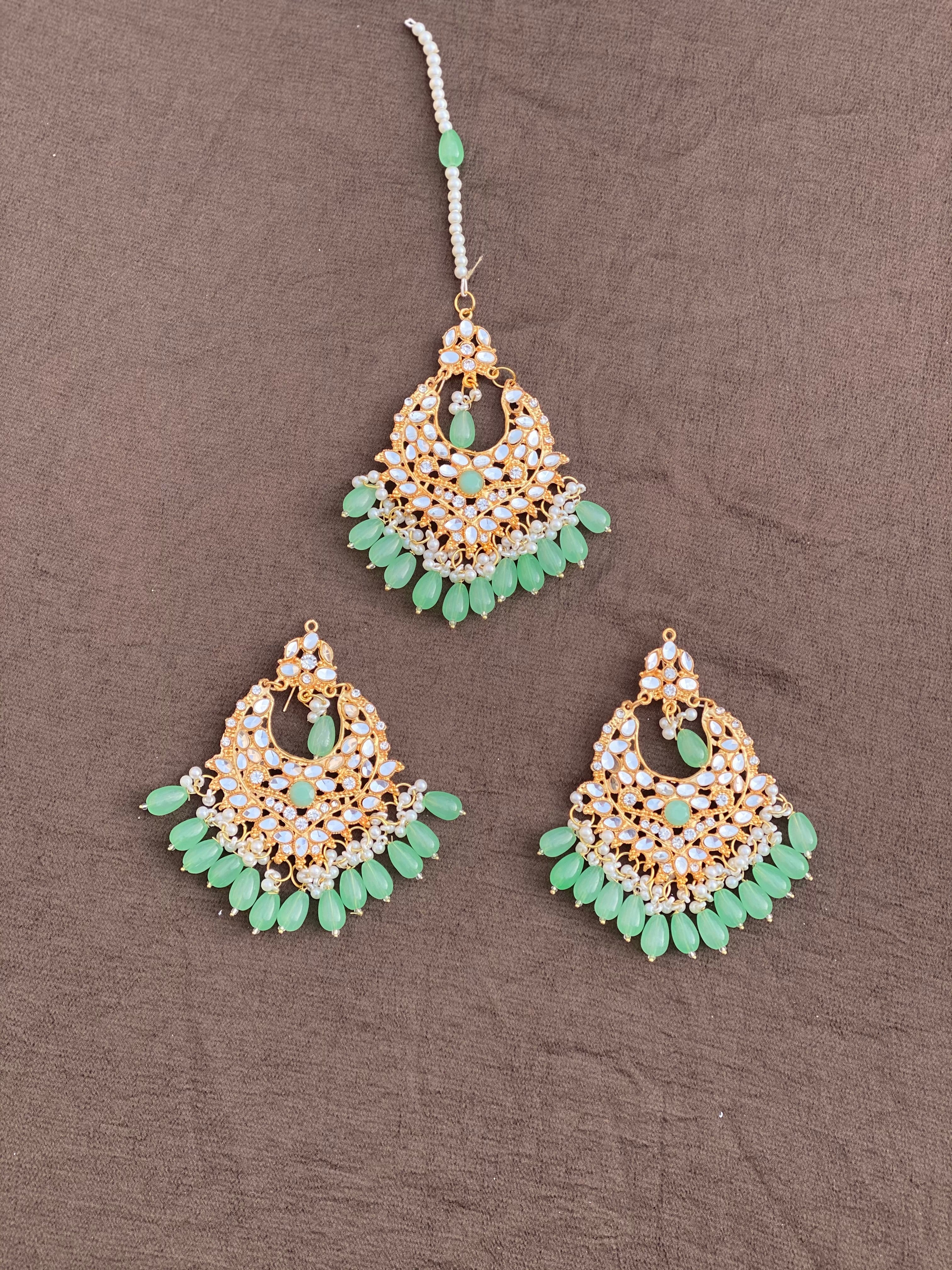 Earrings and 2024 bindi set