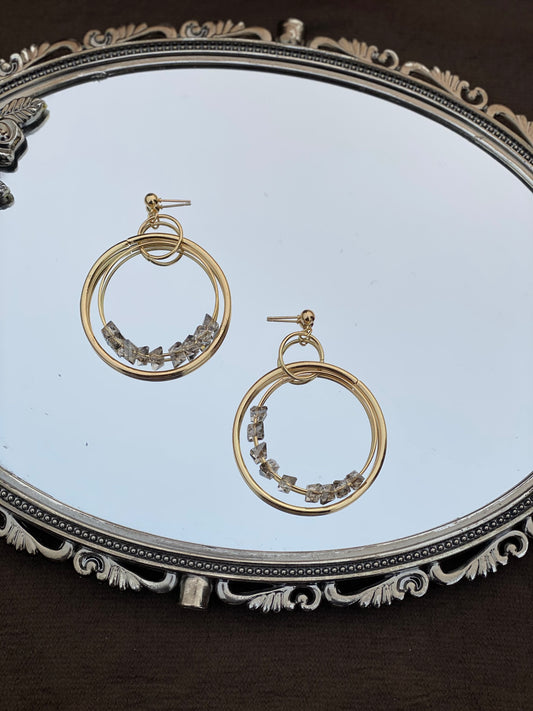 Pearled Hoops