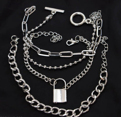 Silver 4 pcs Bracelet set