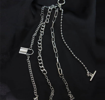 Silver 4 pcs Bracelet set
